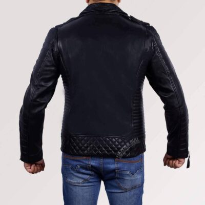 Red Leather Biker Jacket For Men - Double Breasted | Shop Today