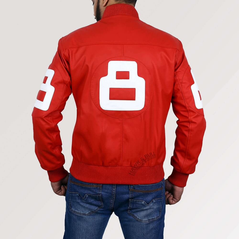 8 Ball Red Leather Jacket | H&B US