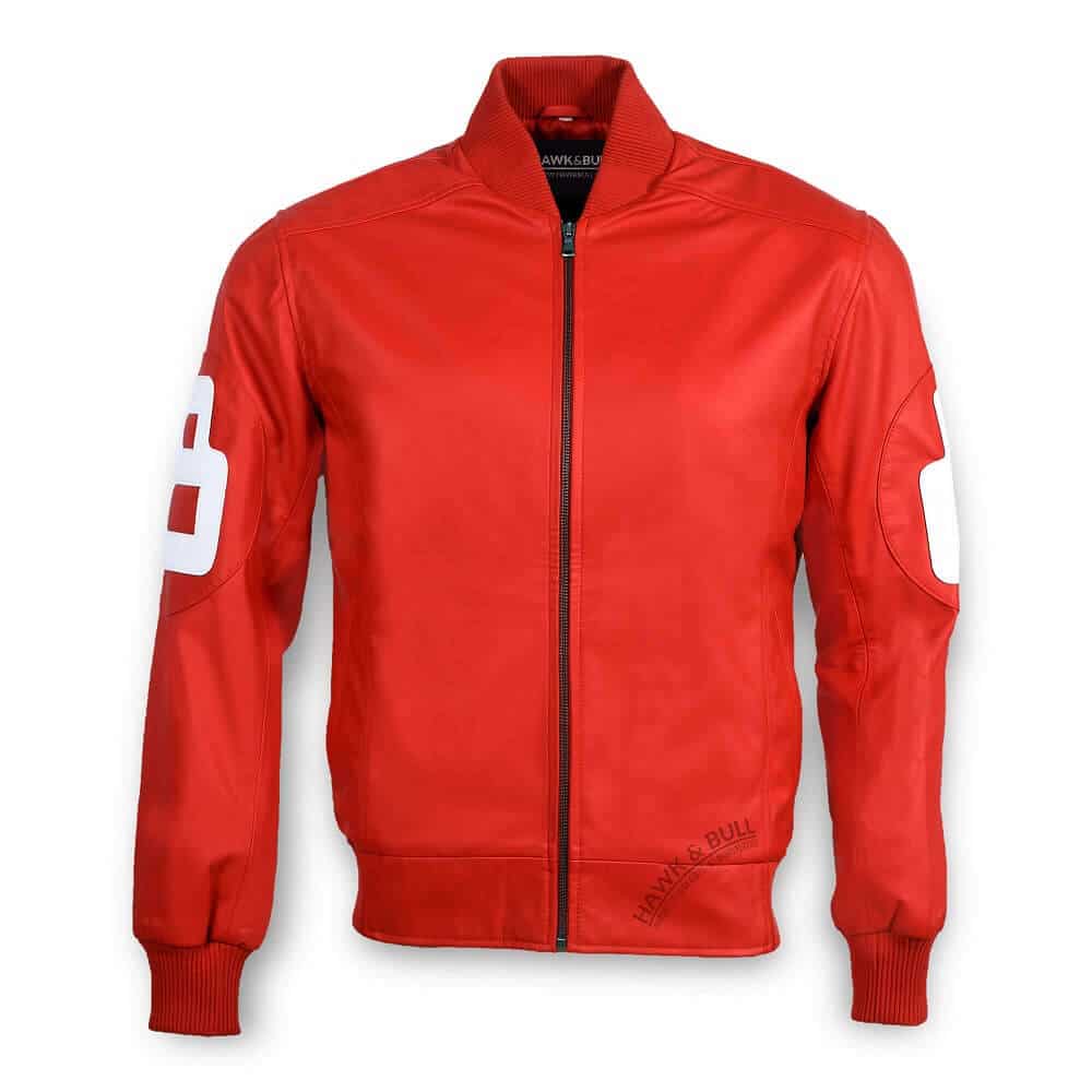 8 Ball Red Leather Jacket | H&B US