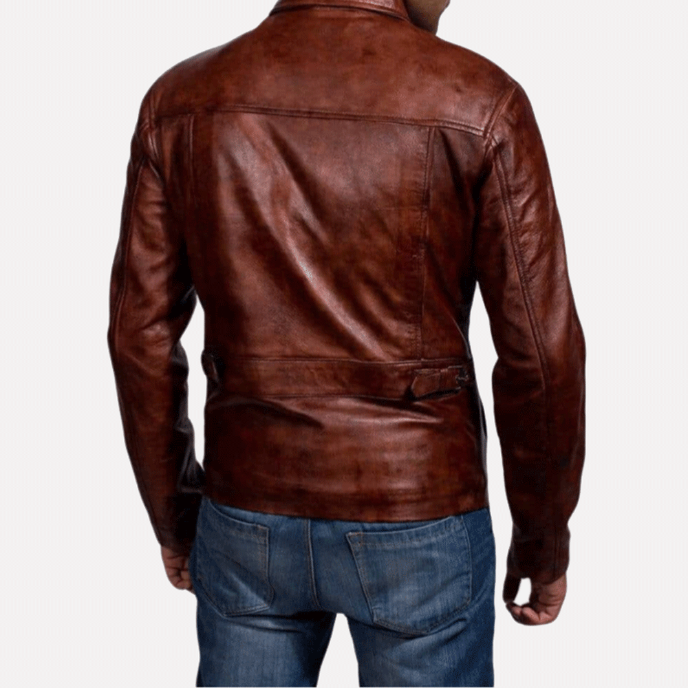 Leo-Brown-Leather-Biker-Jacket-back
