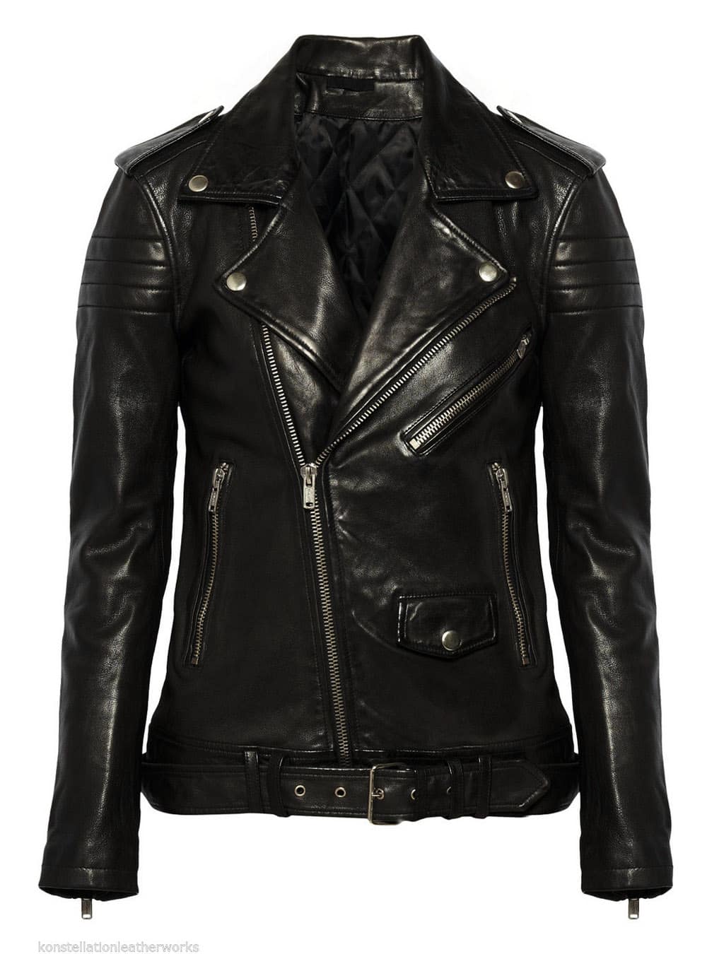 Premium Women Black Leather Jacket | H&B US