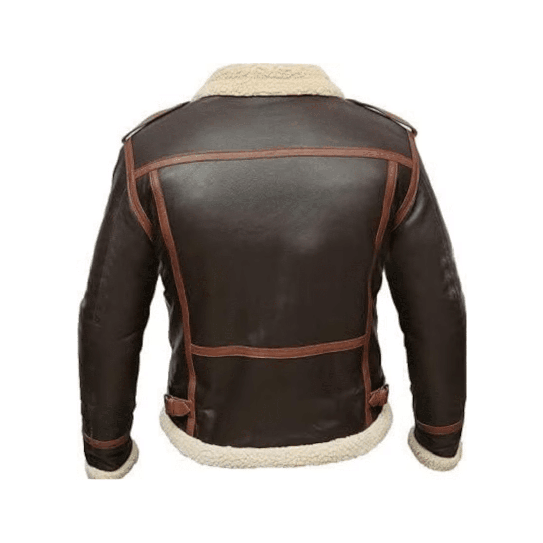 Kennedy Brown Leather Jacket With Shearling