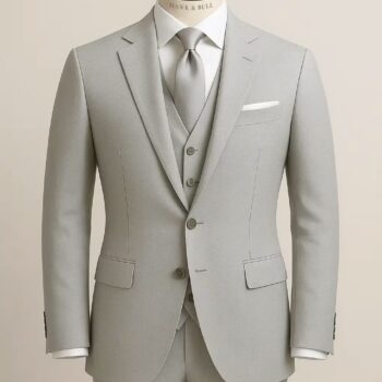Ashford Three Piece Light Grey Wool Blend Suit
