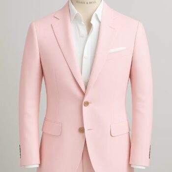 Beaumont Two Piece Pastel Pink Pure Linen Suit