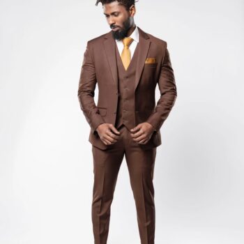 Cambridge Three Piece Brown Wool Blend Suit
