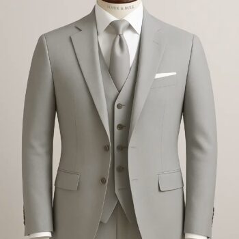 Cavendish Three Piece Light Grey Wool Blend Suit