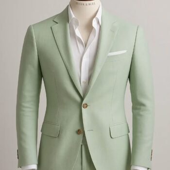 Everton Two Piece Light Green Linen Blend Suit
