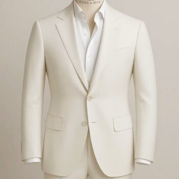 Whitmore Two Piece White Linen Suit