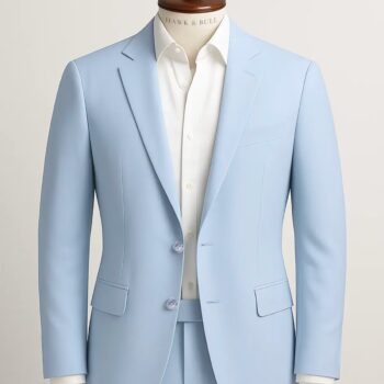 Seabrook Light Blue Two Piece Wool Blend Summer Wedding Suit