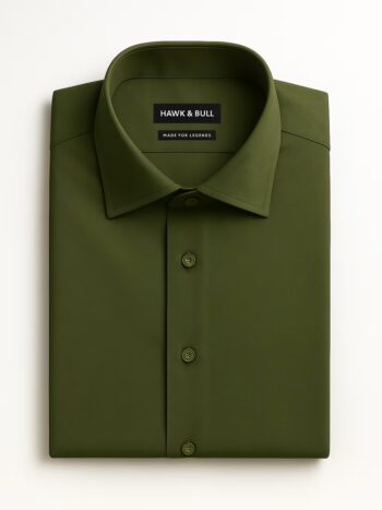 Olive Green Egyptian Cotton Dress Shirt